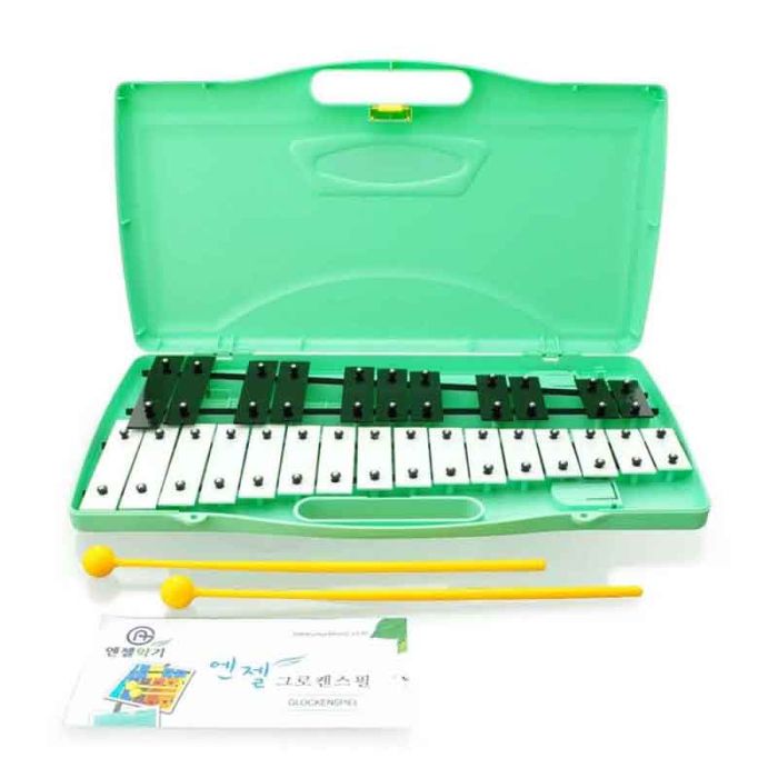 Hromatiskais metalofons Angel AG-27NG ar futlāri un vālītēm