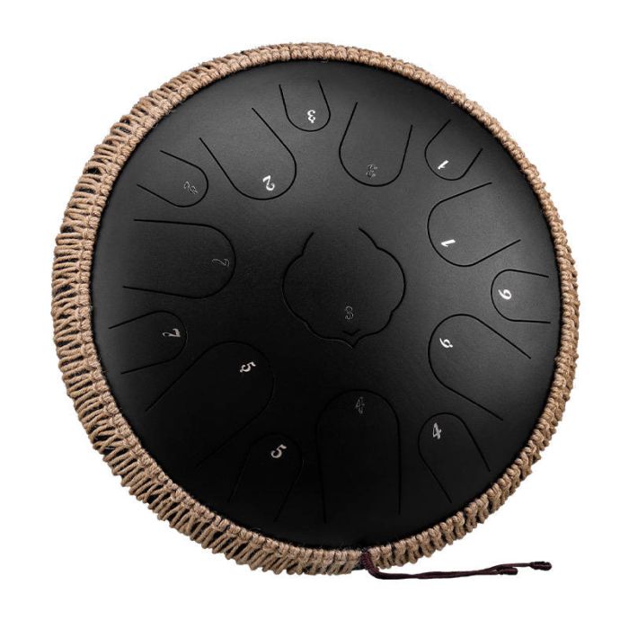Zvanga 14'' Hluru steel tongue drum TWR15-14 Ink Black