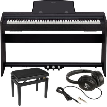 Digitālās klavieres komplektā ar klavieru krēslu un austiņām