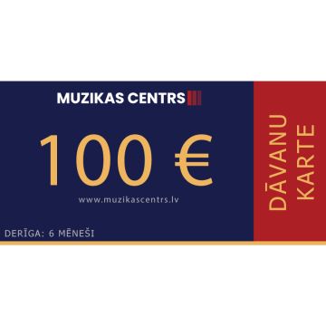 Mūzikas Centrs Dāvanu Karte 100 Euro vērtībā