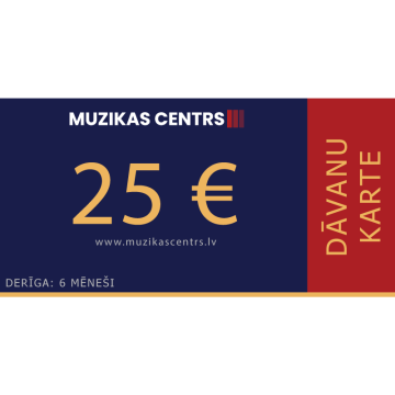 Mūzikas Centrs Dāvanu Karte 25 Euro vērtībā