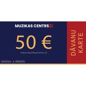 Mūzikas Centrs Dāvanu Karte 50 Euro vērtībā