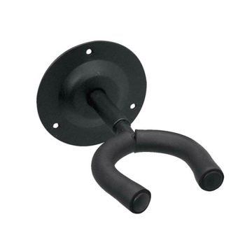 Melns ukuleles sienas statīvs